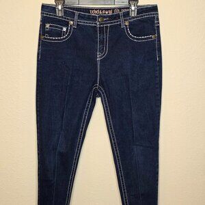 Rebel & Soul Women's Dark Indigo Skinny Jeans, Size 12